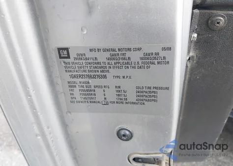 2008 GMC Acadia Slt-1 z USA, uszkodzony, nr VIN 1GKER23768J276306